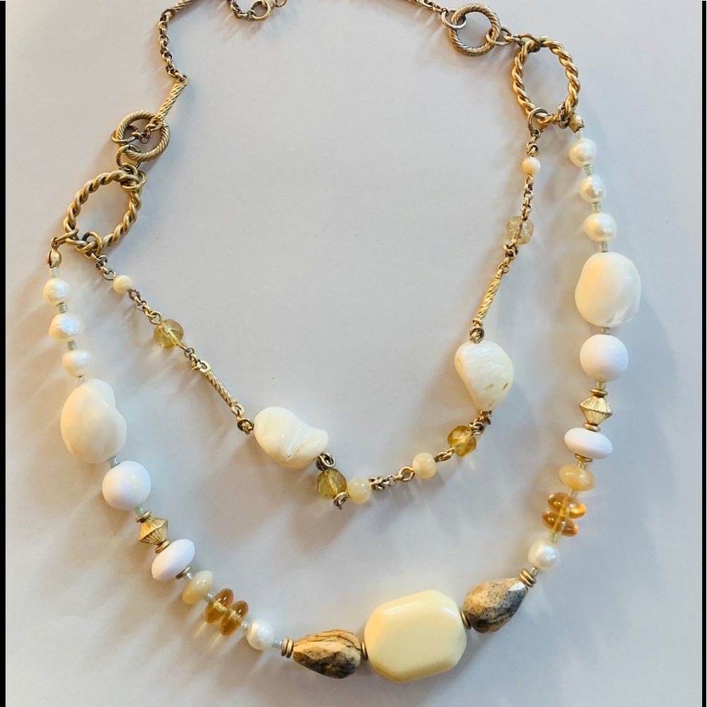 Lia Sophia earthy stone necklace